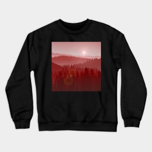 Mountains landscape with reflection Crewneck Sweatshirt